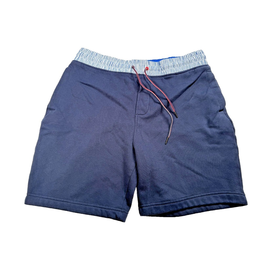 Tommy Hilfiger Mens Shorts Large Blue Drawstring Lounge Athletic Casual